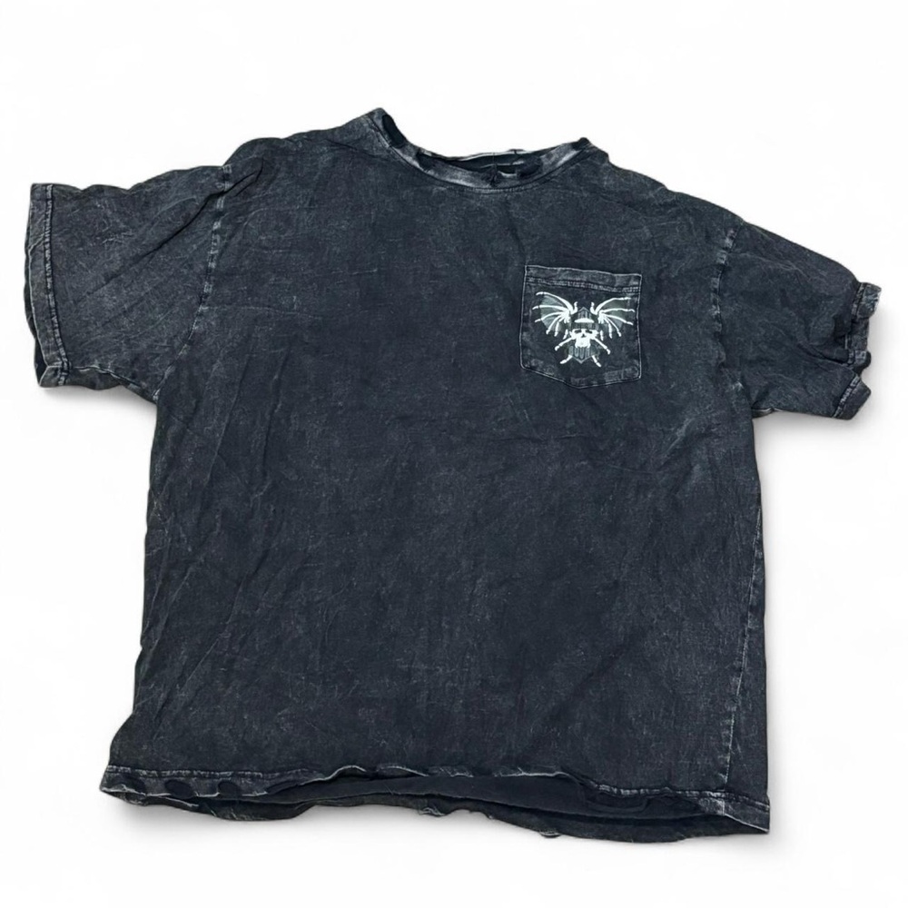 Ransom Distressed Black Short Sleeve Tee